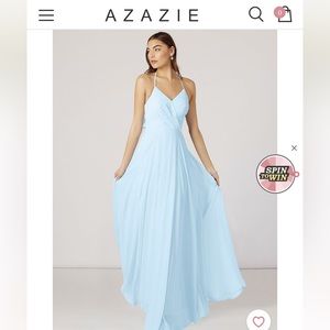 Azazie Paisley Bridesmaid Dress in Sky Blue